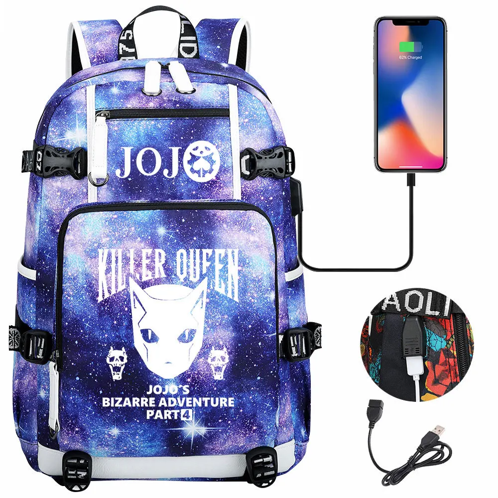 Jojo Bizarre Adventure School Backpack Women Men Laptop Travel Bags Large Waterproof Multifunction USB Charging Knapsack Mochila
Jojo Bizarre Adventure School Backpack Women Men Laptop Travel Bags Large Waterproof Multifunction USB Charging Knapsack Mochila