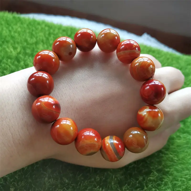 New Natural Warring States Red Agate Round Beads Single Ring Bracelets for Men and Women Fashion Bracelet Gifts To Share
New Natural Warring States Red Agate Round Beads Single Ring Bracelets for Men and Women Fashion Bracelet Gifts To Share