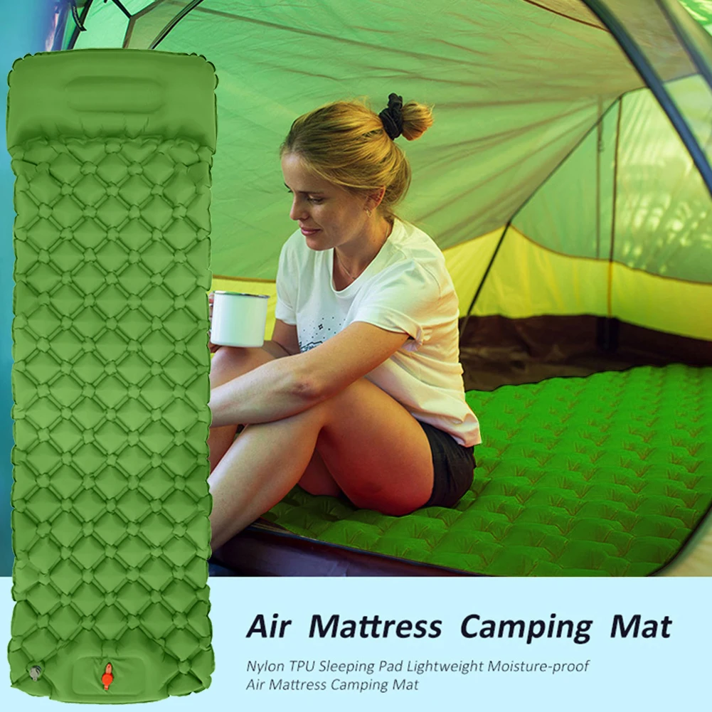 Outdoor Inflatable Ultralight Camping Mat Portable Picnic Pad with Pillow Inflatable Picnic Pad Moisture-proof Blanket Equipment
Outdoor Inflatable Ultralight Camping Mat Portable Picnic Pad with Pillow Inflatable Picnic Pad Moisture-proof Blanket Equipment