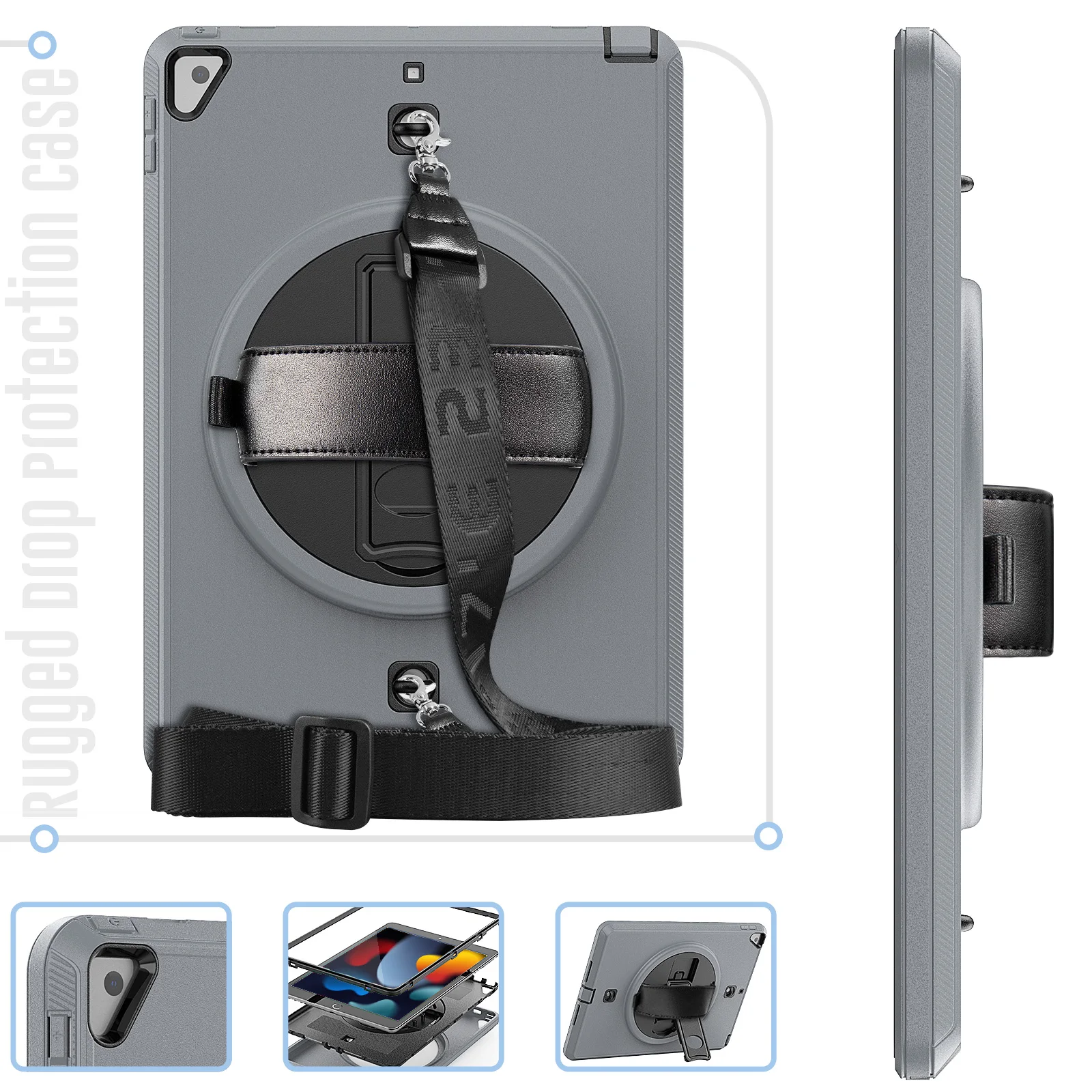 Защитная Противоударная подставка для планшета iPad 10,2 Pro 10,5 Air3 с ручкой и плечевым ремнем
Защитная Противоударная подставка для планшета iPad 10,2 Pro 10,5 Air3 с ручкой и плечевым ремнем