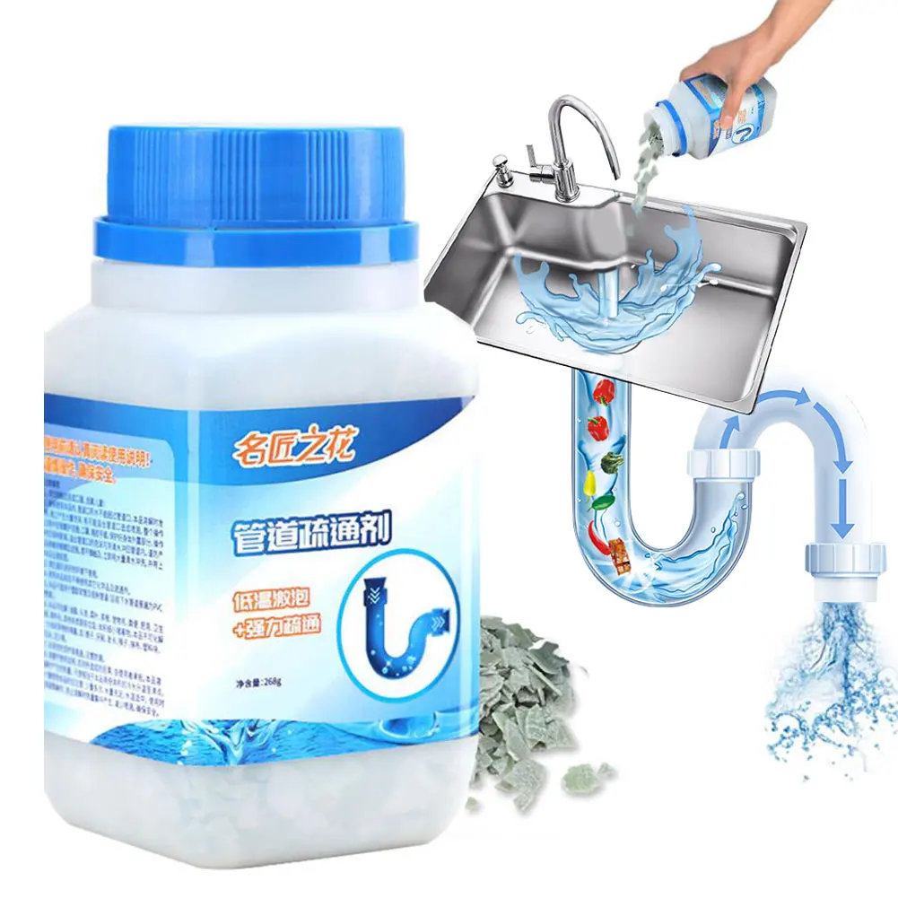 270g Kitchen Pipe Dredging Agent Sewer Pipes Deodorant Strong Agent Toilet Cleaning Tool for Kitchen Toilet Cleaning Accessories
270g Kitchen Pipe Dredging Agent Sewer Pipes Deodorant Strong Agent Toilet Cleaning Tool for Kitchen Toilet Cleaning Accessories
