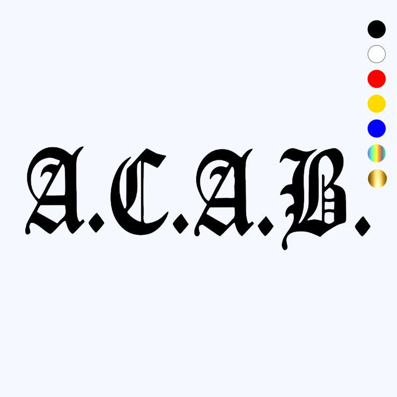 Интересная Автомобильная наклейка Jpct для a.c.a.b. Бампер, водонепроницаемая крышка заднего стекла, наклейка на царапины, максимальный размер 15...
Интересная Автомобильная наклейка Jpct для a.c.a.b. Бампер, водонепроницаемая крышка заднего стекла, наклейка на царапины, максимальный размер 15...