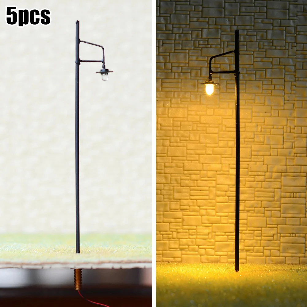 5X HO Scale LED Street Light Model Train Railroad Station Yard Lamp Post Complete Lights For OO/HO Scale Layouts Decoration New
5X HO Scale LED Street Light Model Train Railroad Station Yard Lamp Post Complete Lights For OO/HO Scale Layouts Decoration New