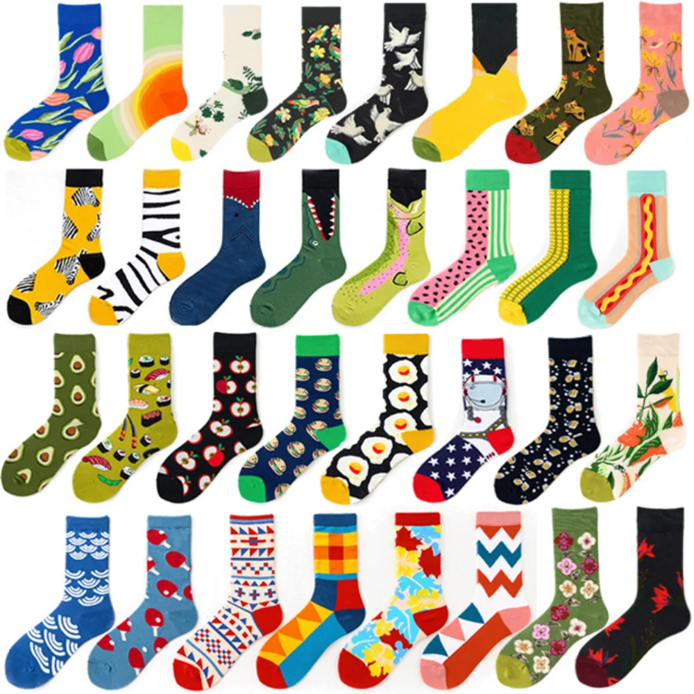 Korean Cotton Socks Men Women Street Skateboard Happy Socks Fruit Print Harajuku Gift Apple Pear Banana Lemon Cherry Funny Socks
Korean Cotton Socks Men Women Street Skateboard Happy Socks Fruit Print Harajuku Gift Apple Pear Banana Lemon Cherry Funny Socks