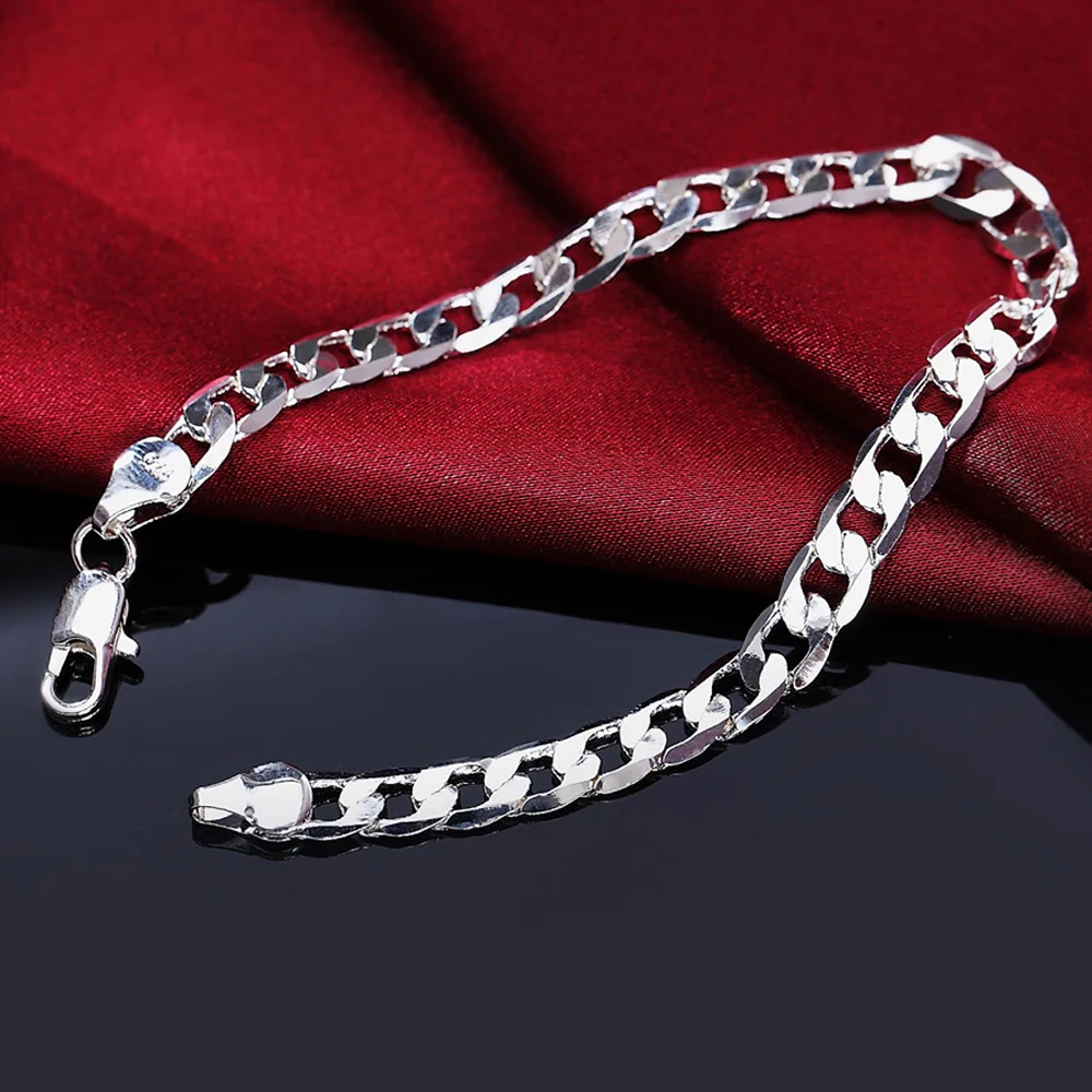 8mm Sideways Chain Bangles Bracelets For Women 925 Stamp Retro Wedding Party Luxury Fashion Jewelry 2021 Jewellery Christmas
8mm Sideways Chain Bangles Bracelets For Women 925 Stamp Retro Wedding Party Luxury Fashion Jewelry 2021 Jewellery Christmas