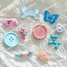 Blue Pink Balloon Dog Set Footwear Decoration Lovely Adornment for Clogs Sandals Cute Croc Charms Designer Kids Boys Girls Gifts