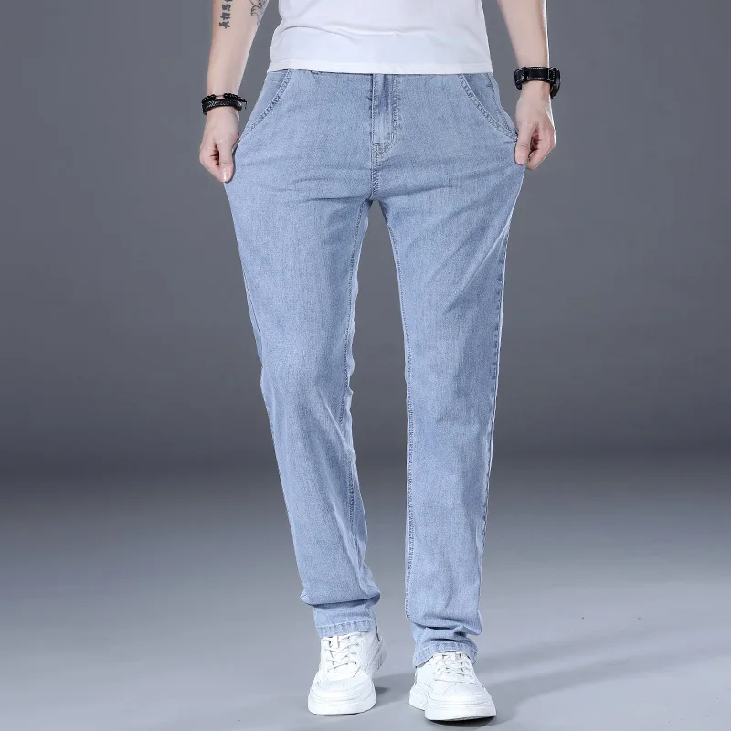 Men Jeans Cotton Soft Stretch Denim High Quality Solid Regular Straight Pants Business Casual Men's Clothing Male Brand Trousers
Men Jeans Cotton Soft Stretch Denim High Quality Solid Regular Straight Pants Business Casual Men's Clothing Male Brand Trousers
