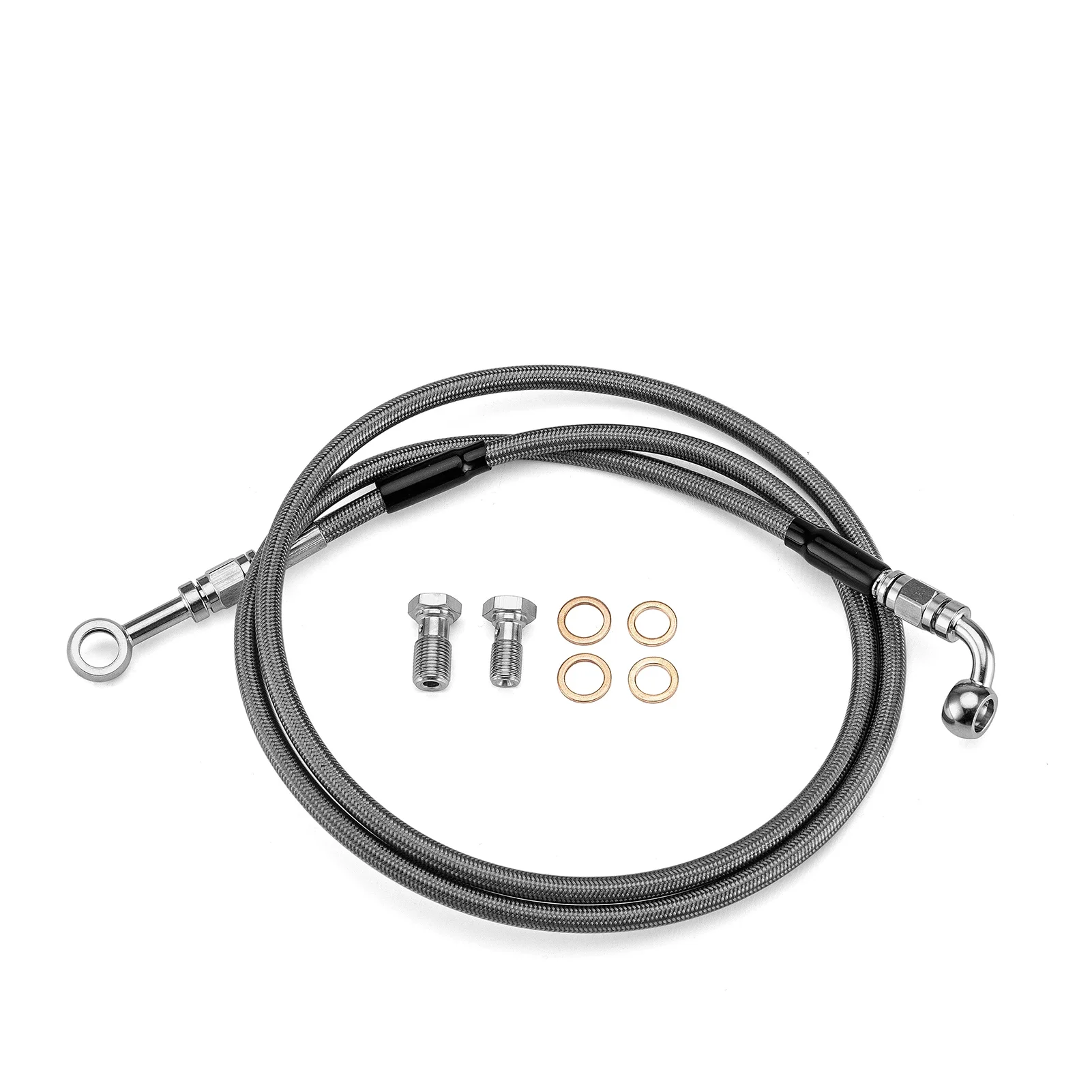 Подходит для руля 16-18 дюймов, 54 дюйма (1423 мм), комплект гидравлических передних тормозных магистралей для Harley Dyna Super Glide/Wide Glide/Low Ride/Street Bob
Подходит для руля 16-18 дюймов, 54 дюйма (1423 мм), комплект гидравлических передних тормозных магистралей для Harley Dyna Super Glide/Wide Glide/Low Ride/Street Bob