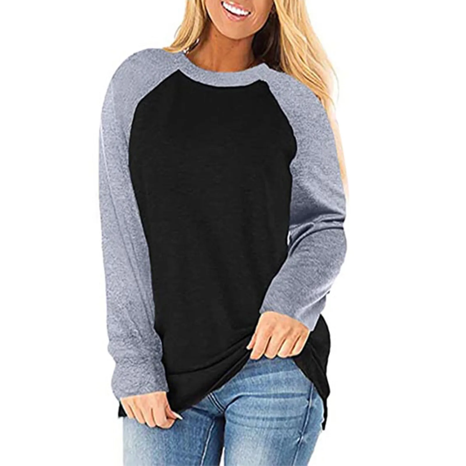 Sleeve Tops Color Sleeve Matching Women's Long Raglan Size T-Shirt Women's Blouse Womens V Shirts Painters Clothes Women
Sleeve Tops Color Sleeve Matching Women's Long Raglan Size T-Shirt Women's Blouse Womens V Shirts Painters Clothes Women