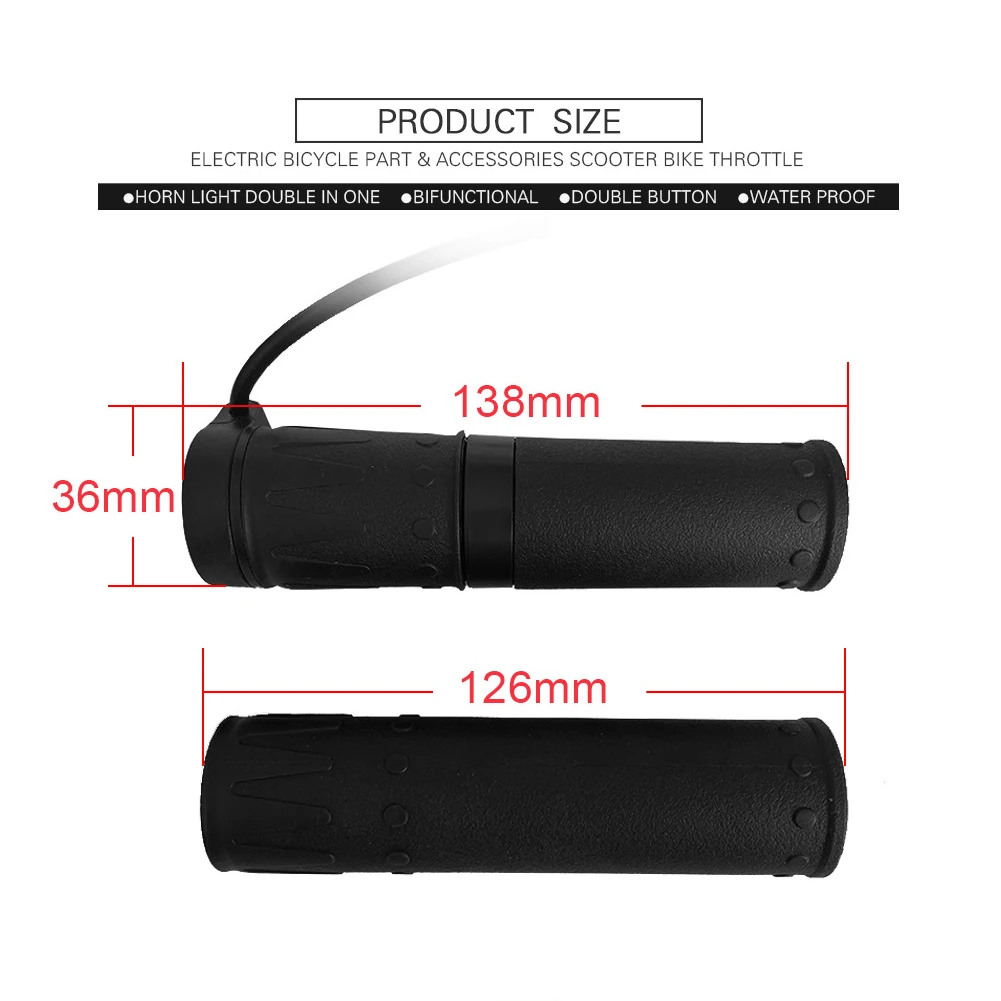 Ebike Half Twisting Throttle Outdoor 3 Pin WP Plug 31.5cm Wire Length 12V 24V 36V 48V 52V 60V 72V 100% Brand New
Ebike Half Twisting Throttle Outdoor 3 Pin WP Plug 31.5cm Wire Length 12V 24V 36V 48V 52V 60V 72V 100% Brand New