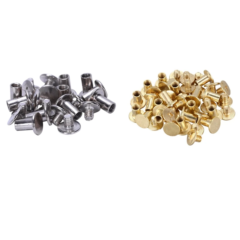 30 Pcs Screws: 10 Pcs Scrapbook Nickel-Plated Binding Post Screw & 20 Pcs Album Purse Brass Plated Binding Screw Post
30 Pcs Screws: 10 Pcs Scrapbook Nickel-Plated Binding Post Screw & 20 Pcs Album Purse Brass Plated Binding Screw Post
