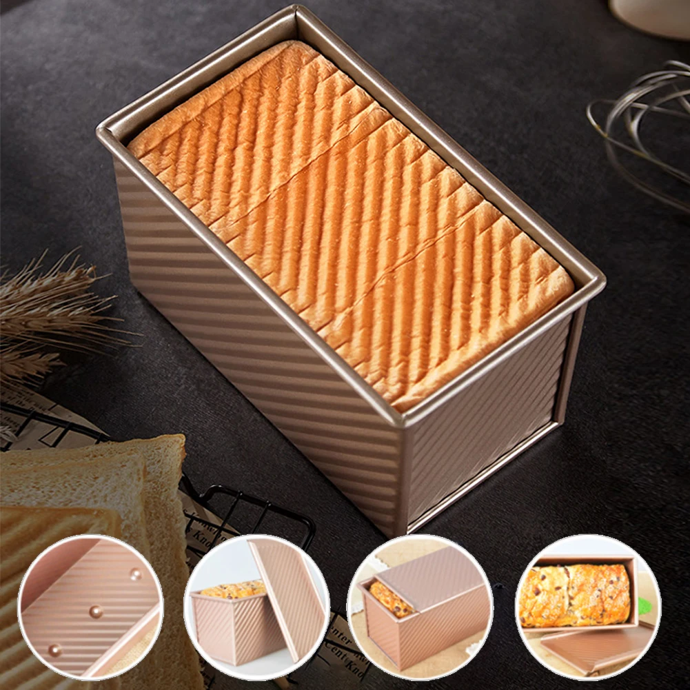 Rectangular Loaf Aluminum Alloy Non-Stick Bakeware Bread Toast Mold Loaf Pan With Lid Baking Pans Dishes Household Baking Tool
Rectangular Loaf Aluminum Alloy Non-Stick Bakeware Bread Toast Mold Loaf Pan With Lid Baking Pans Dishes Household Baking Tool