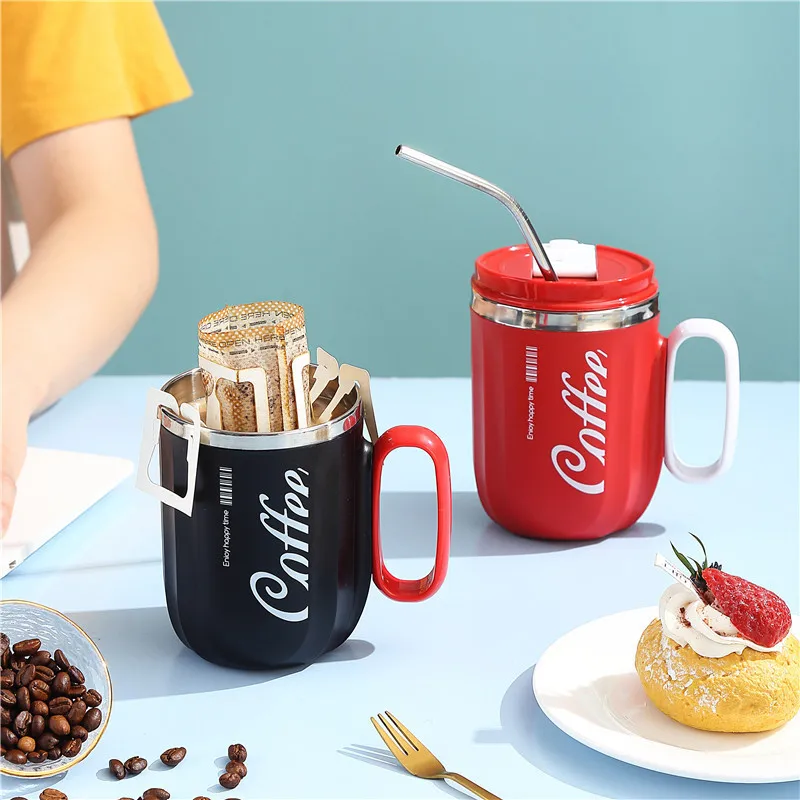 New 400ml Mugs Coffee Cups Beautiful Double Wall Insulated Stainless Steel Cup with Lid and Handle, Great for Hot or Cold Drinks
New 400ml Mugs Coffee Cups Beautiful Double Wall Insulated Stainless Steel Cup with Lid and Handle, Great for Hot or Cold Drinks
