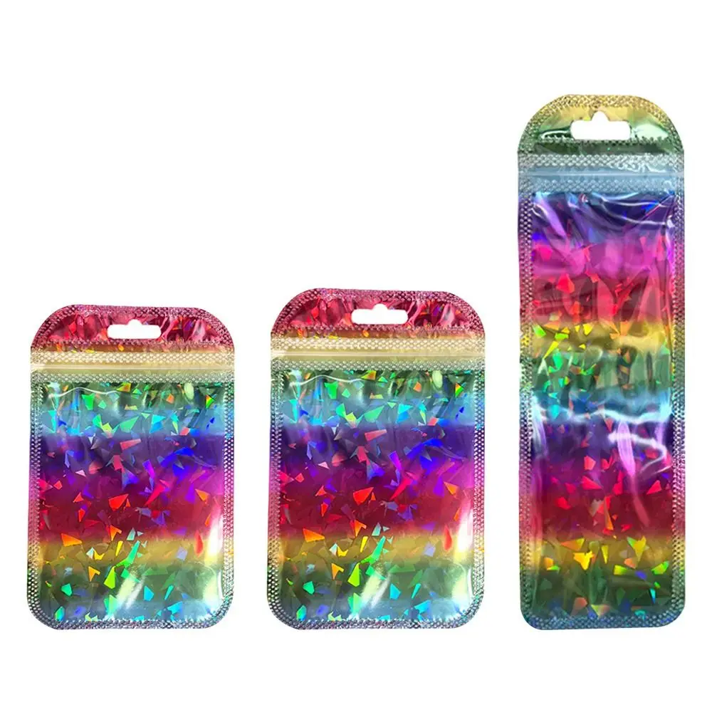 High quality Iridescent With Hang Hole Resealable Zip Pouches OPP Bags Self Sealing Pouches Packaging Bag
High quality Iridescent With Hang Hole Resealable Zip Pouches OPP Bags Self Sealing Pouches Packaging Bag
