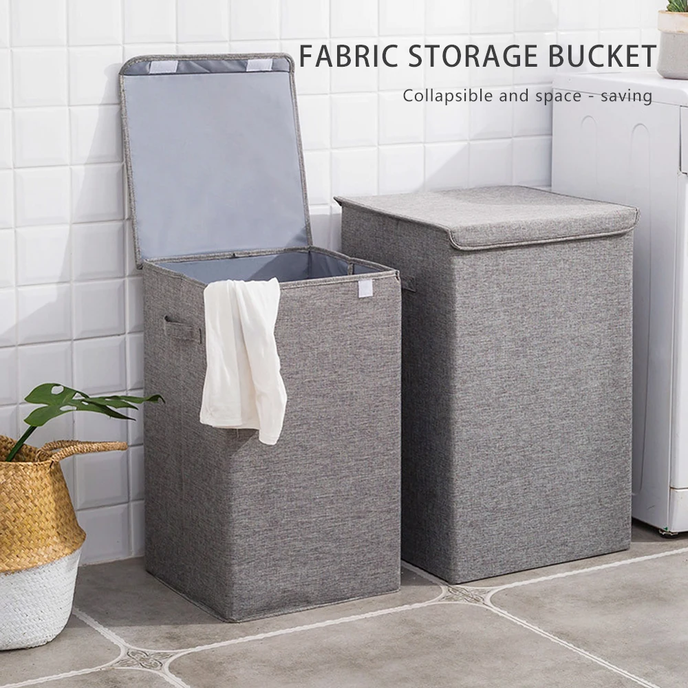 With Cover Cotton Linen Folding Laundry Hamper Large Storage Waterproof Dirty Clothes Bucket Home Laundry Basket Storage Basket
With Cover Cotton Linen Folding Laundry Hamper Large Storage Waterproof Dirty Clothes Bucket Home Laundry Basket Storage Basket