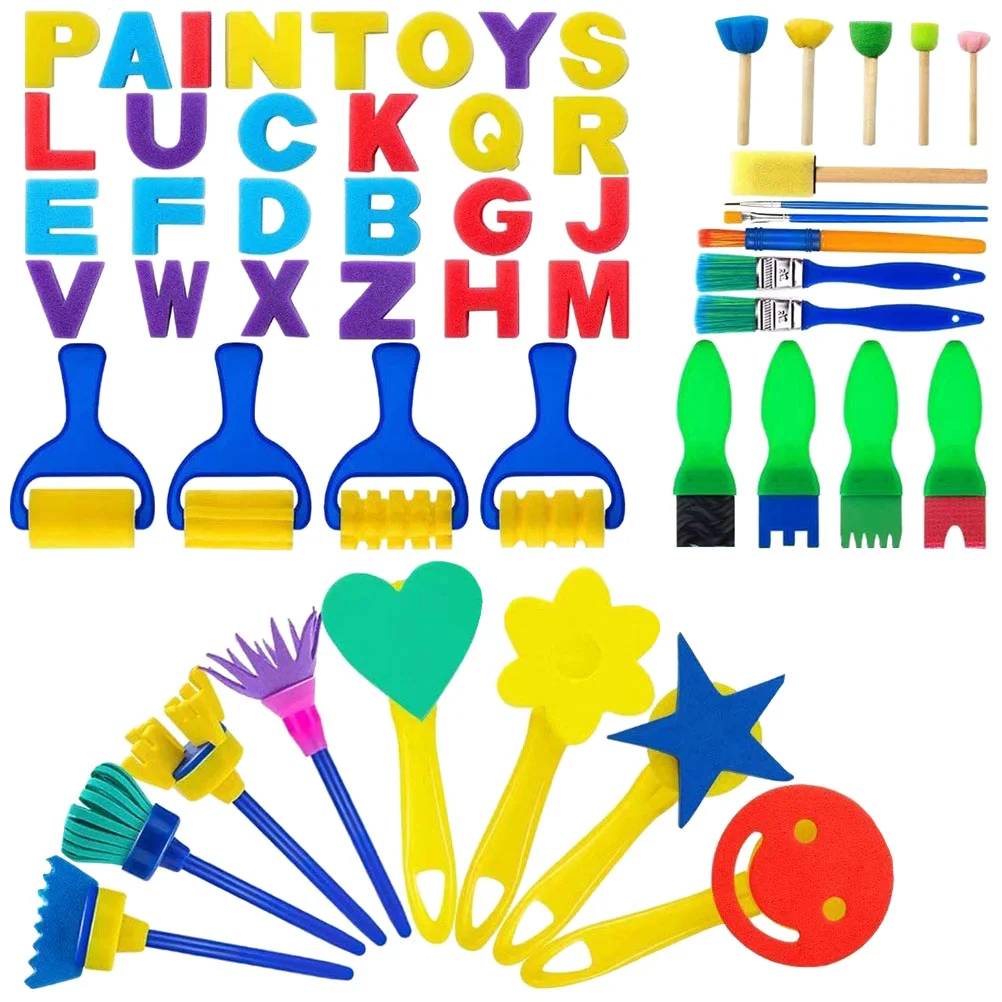 Painting Kids Sponge Drawingbrush Tools Brushes Kit Set Spongesfoamsupplies Diy Kits Crafts Child Stamper Toddlerlearning Early
Painting Kids Sponge Drawingbrush Tools Brushes Kit Set Spongesfoamsupplies Diy Kits Crafts Child Stamper Toddlerlearning Early