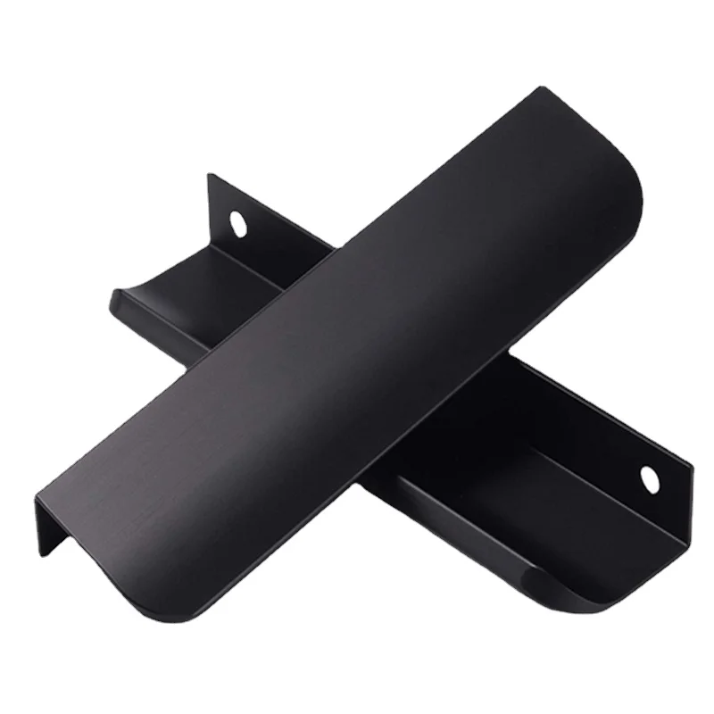 Aluminum Alloy Modern Style Finger Edge Wardrobe Pulls Hidden Furniture Drawer Handles Kitchen Cabinet Door Black Handle
Aluminum Alloy Modern Style Finger Edge Wardrobe Pulls Hidden Furniture Drawer Handles Kitchen Cabinet Door Black Handle