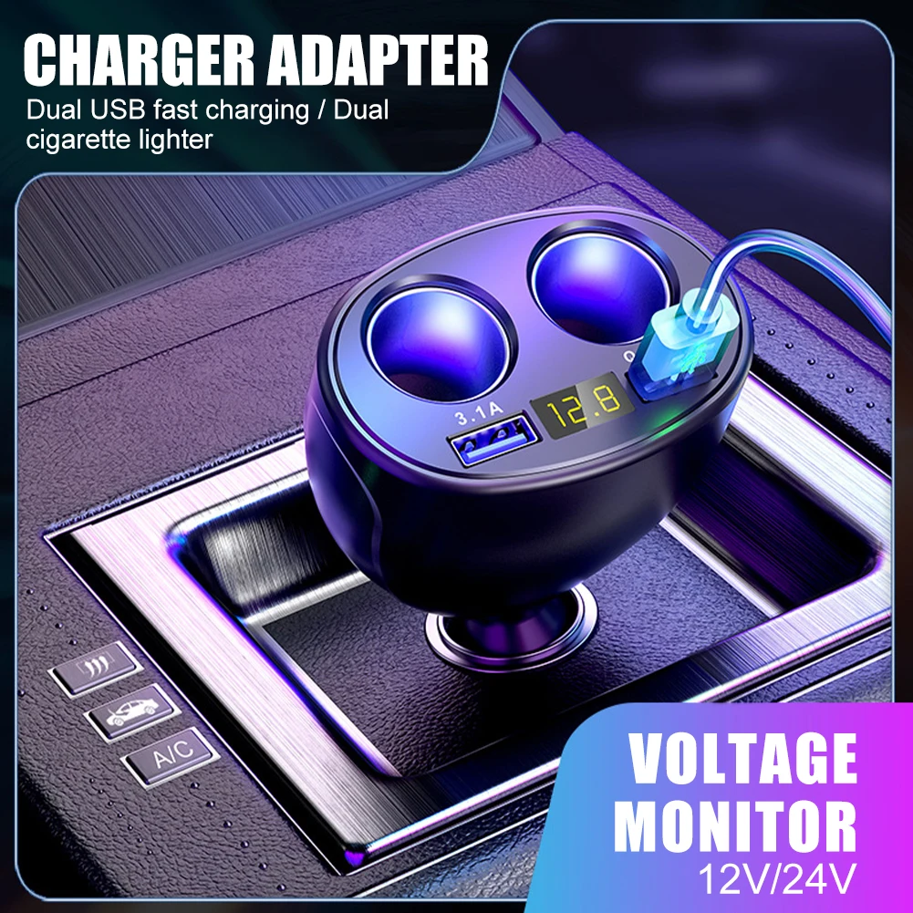 USB Car Charger Quick Charge 4 In 1 QC3.0 18W Fast Charging With Voltmeter Car Charger Adapter For iPhone Xiaomi Mobile Phone
USB Car Charger Quick Charge 4 In 1 QC3.0 18W Fast Charging With Voltmeter Car Charger Adapter For iPhone Xiaomi Mobile Phone