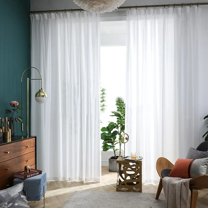 Nordic Modern Minimalist Curtains for Living Room Pure White Gauze Tulle Light Balcony White Gauze Chiffon Yarn Window Curtain
Nordic Modern Minimalist Curtains for Living Room Pure White Gauze Tulle Light Balcony White Gauze Chiffon Yarn Window Curtain