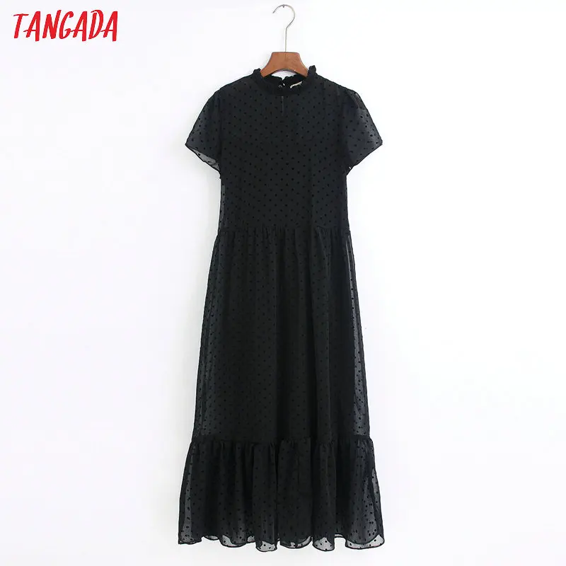 Tangada 2021 fashion women dots black dress ruffles collar short Sleeve Ladies elegant midi Dress Vestidos 6Z38
Tangada 2021 fashion women dots black dress ruffles collar short Sleeve Ladies elegant midi Dress Vestidos 6Z38