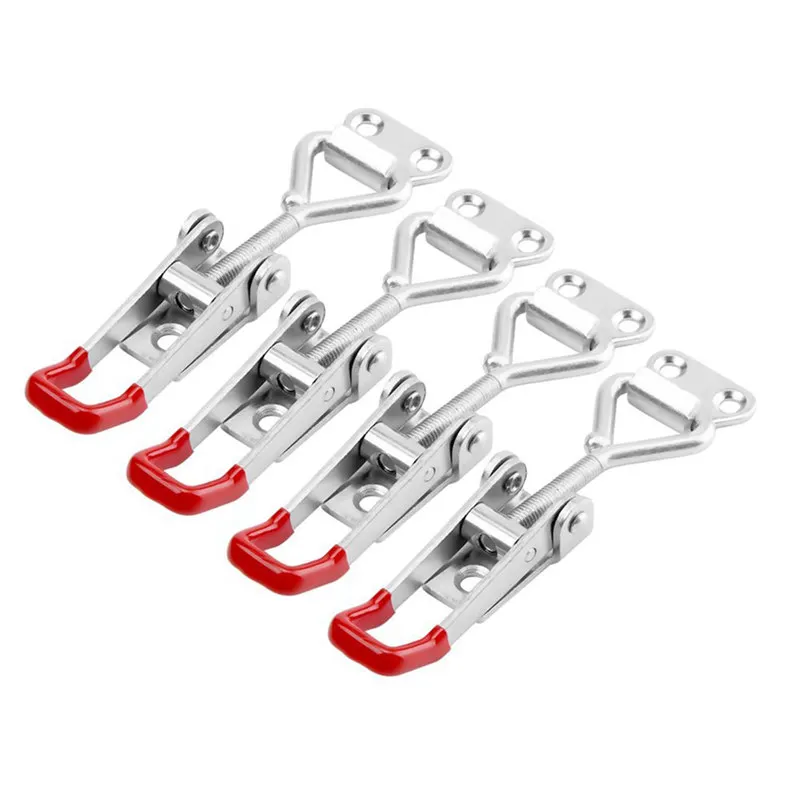 4-Pack Pull Latch-Metal Adjustable Door Cabinet Box Case Toggle Latch Hasps - 360 Lbs Capacity (S)
4-Pack Pull Latch-Metal Adjustable Door Cabinet Box Case Toggle Latch Hasps - 360 Lbs Capacity (S)