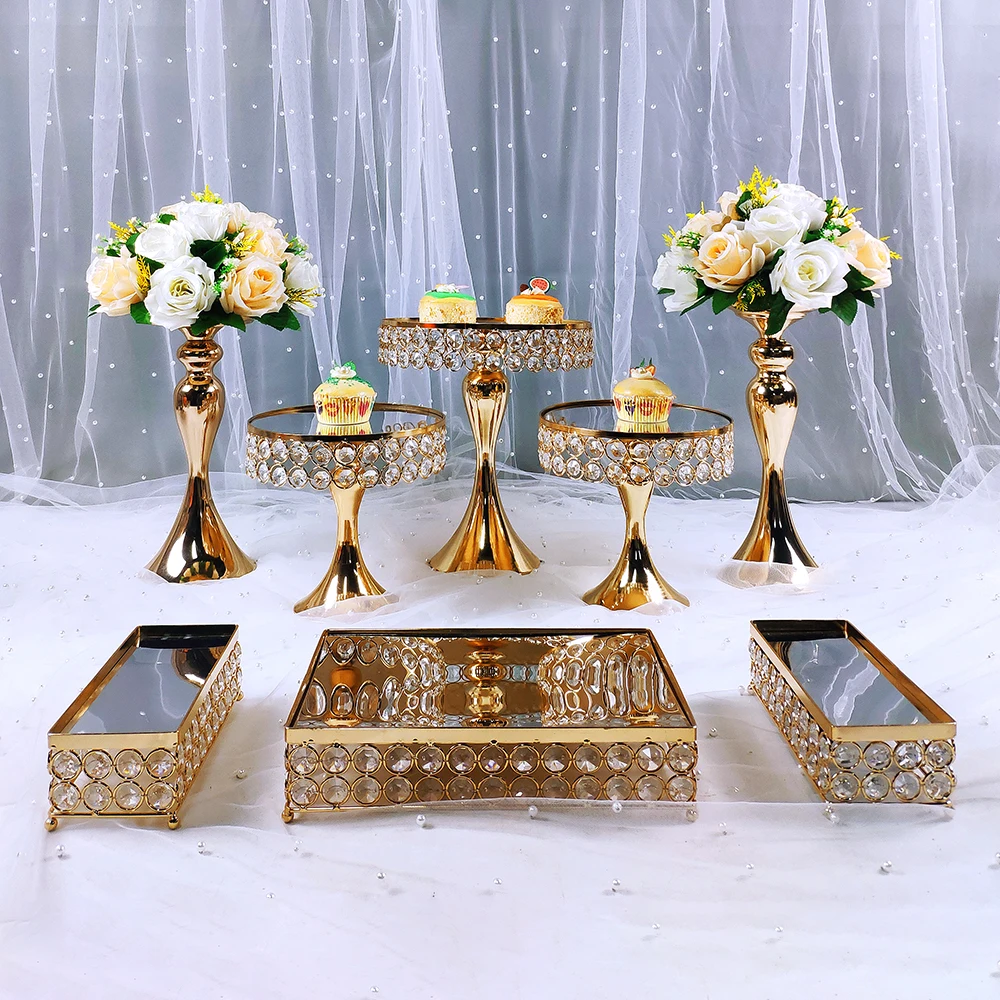 Gold Silver 7-8 Pcs Gold Crystal Metal Wedding Cake Stand Set Rack Holiday Party DisplayTray Cupcake Plate
Gold Silver 7-8 Pcs Gold Crystal Metal Wedding Cake Stand Set Rack Holiday Party DisplayTray Cupcake Plate