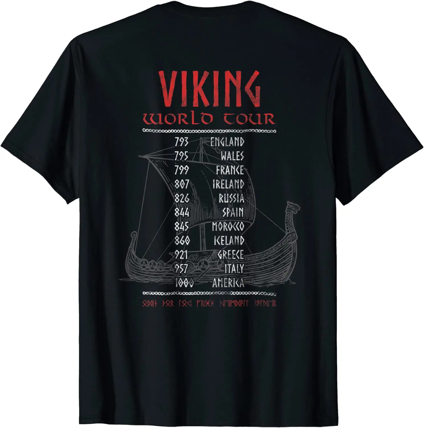 Vi king World Tour (backside) Runes Thor Vi kings Men T-Shirt Short Sleeve Casual 100% Cotton O-Neck Summer Shirt
Vi king World Tour (backside) Runes Thor Vi kings Men T-Shirt Short Sleeve Casual 100% Cotton O-Neck Summer Shirt