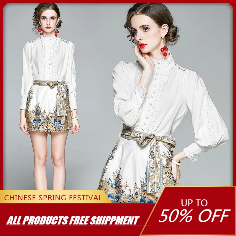 Комплект из двух предметов, шикарный женский костюм, белая блузка, топы и шорты с высокой талией и принтом, Женский офисный костюм, Модный ко...
Комплект из двух предметов, шикарный женский костюм, белая блузка, топы и шорты с высокой талией и принтом, Женский офисный костюм, Модный ко...