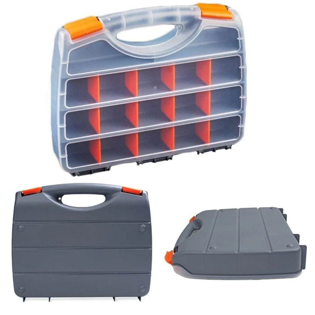 15 Grids Plastic Portable Tool Box Screw Storage Case Metal Part Bag Hardware Screwdriver Organizers Toolbox Garage Electrician
15 Grids Plastic Portable Tool Box Screw Storage Case Metal Part Bag Hardware Screwdriver Organizers Toolbox Garage Electrician