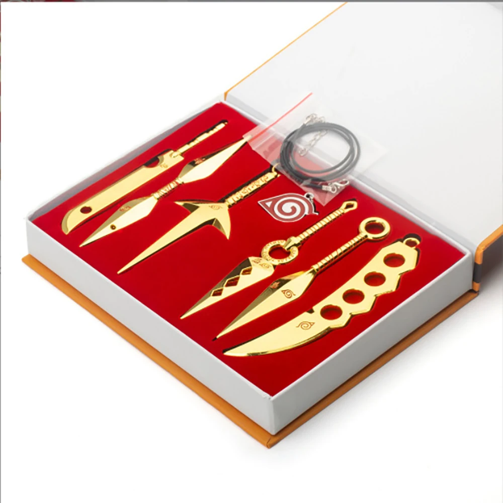 Anime NARUTO Cosplay Weapon Set Ninja Kunai Alloy Weapon Models 13cm Toys for Kids Collection Weapon Set 7pcs/8pcs
Anime NARUTO Cosplay Weapon Set Ninja Kunai Alloy Weapon Models 13cm Toys for Kids Collection Weapon Set 7pcs/8pcs