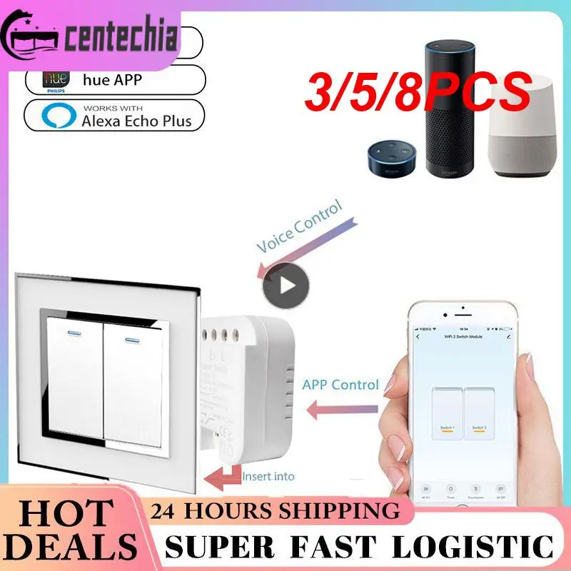 3/5/8PCS Hands-free Smart Switch Remote Control 110v- 240v/ac Relay Module 1 Gang Work With Alexa Google Home
3/5/8PCS Hands-free Smart Switch Remote Control 110v- 240v/ac Relay Module 1 Gang Work With Alexa Google Home