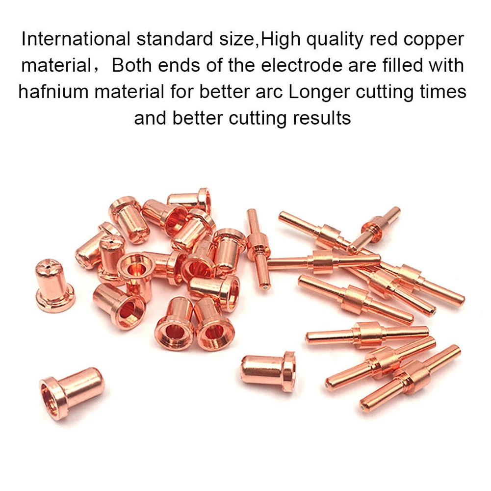 Durable Plasma Cutters LG-40 PT-31 Torch Copper Tips Mechanical Strength Thermal Conductivity Copper Electrodes
Durable Plasma Cutters LG-40 PT-31 Torch Copper Tips Mechanical Strength Thermal Conductivity Copper Electrodes