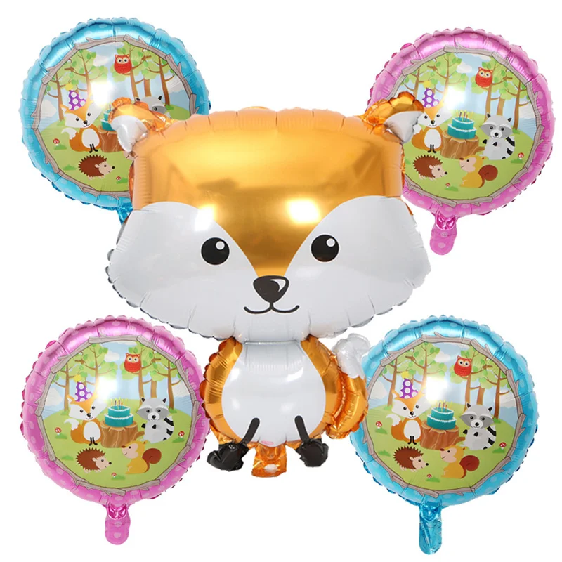 5pcs Jungle Animal Balloons Fox Foil Birthday Balloon Safari Wild Forest Kids Boy Birthday Party Decorations Supplies Globos
5pcs Jungle Animal Balloons Fox Foil Birthday Balloon Safari Wild Forest Kids Boy Birthday Party Decorations Supplies Globos