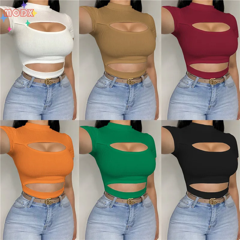 Wholesale Bulk Women Tops Sexy Relax Solid Hollow Pit Article Fabrics Short Sleeve T-shirt Lady Outdoor Wear Summer Clothes 7553
Wholesale Bulk Women Tops Sexy Relax Solid Hollow Pit Article Fabrics Short Sleeve T-shirt Lady Outdoor Wear Summer Clothes 7553