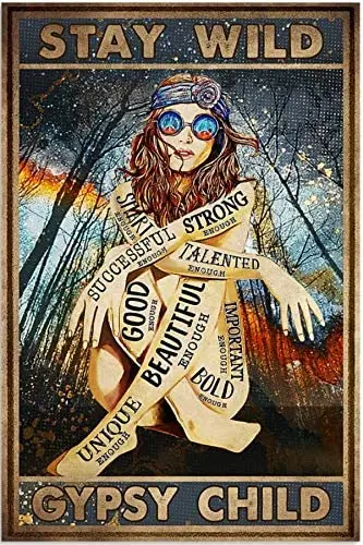 Girl stay wild gypsy poster wall decor vintage metal tin signs coffee shop plate iron painting warn retro novelty funny humorous
Girl stay wild gypsy poster wall decor vintage metal tin signs coffee shop plate iron painting warn retro novelty funny humorous