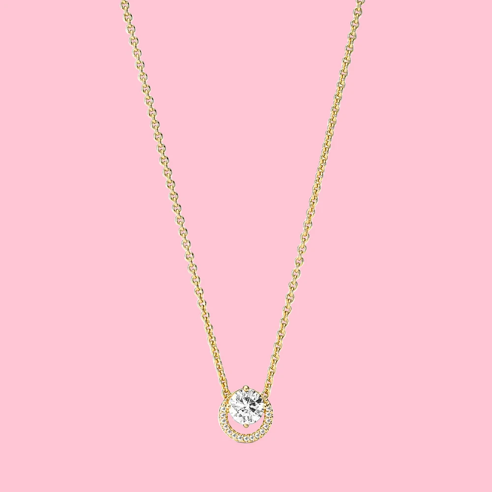 925 Silver Sparkling Round Halo Pendant Collier Necklace fit for Pandora Gorgeous Birthday DIY Trendy Jewelry Ladies Gif
925 Silver Sparkling Round Halo Pendant Collier Necklace fit for Pandora Gorgeous Birthday DIY Trendy Jewelry Ladies Gif