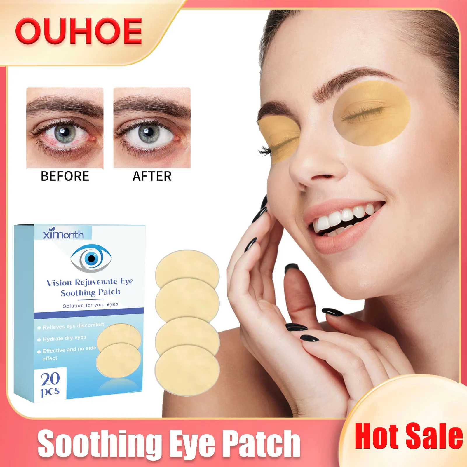 

Restore Vision Patch Relieve Fatigue Red Dry Pain Blurred Itchy Protect Eyesight Myopia Treatment Help Sleeping Eye Health Care