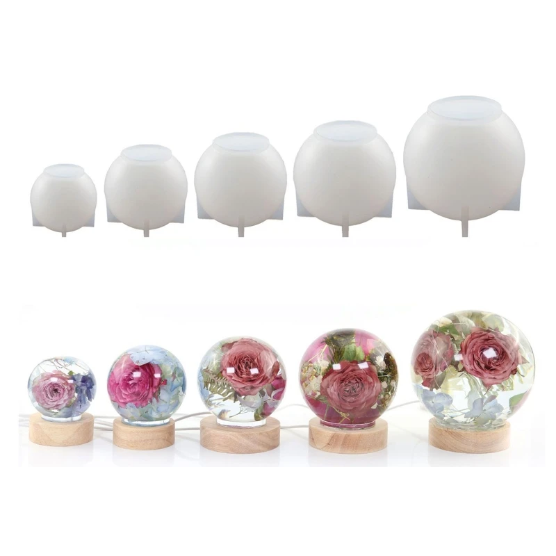 LX9D Silicone Crystal Ball Mold Round Ball Mould DIY Crafts Ornaments Decor for Epoxy Resin Jewelry Making Tools Soap Candle
LX9D Silicone Crystal Ball Mold Round Ball Mould DIY Crafts Ornaments Decor for Epoxy Resin Jewelry Making Tools Soap Candle