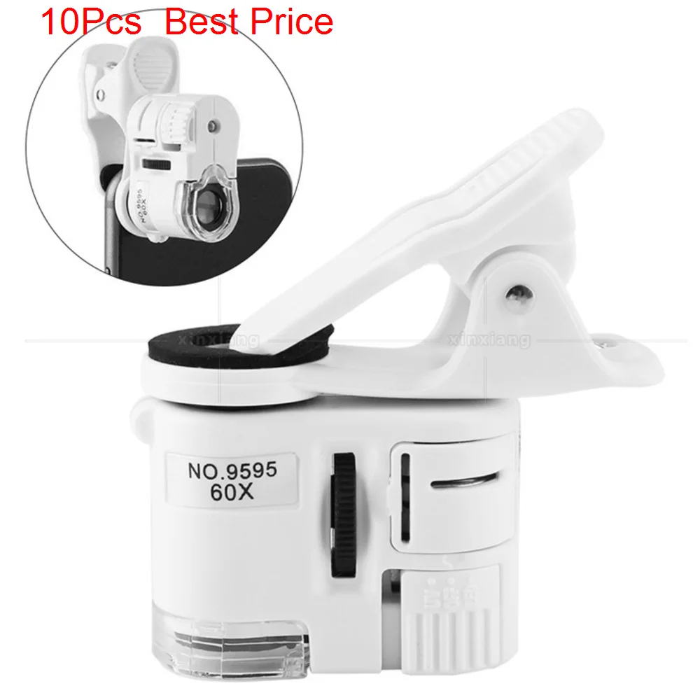 10Pcs/lot 60x Mobile Phone Clip Led Banknote Detector Photo magnifier Magnifying Glass Portable Antique Jewelry Identification
10Pcs/lot 60x Mobile Phone Clip Led Banknote Detector Photo magnifier Magnifying Glass Portable Antique Jewelry Identification