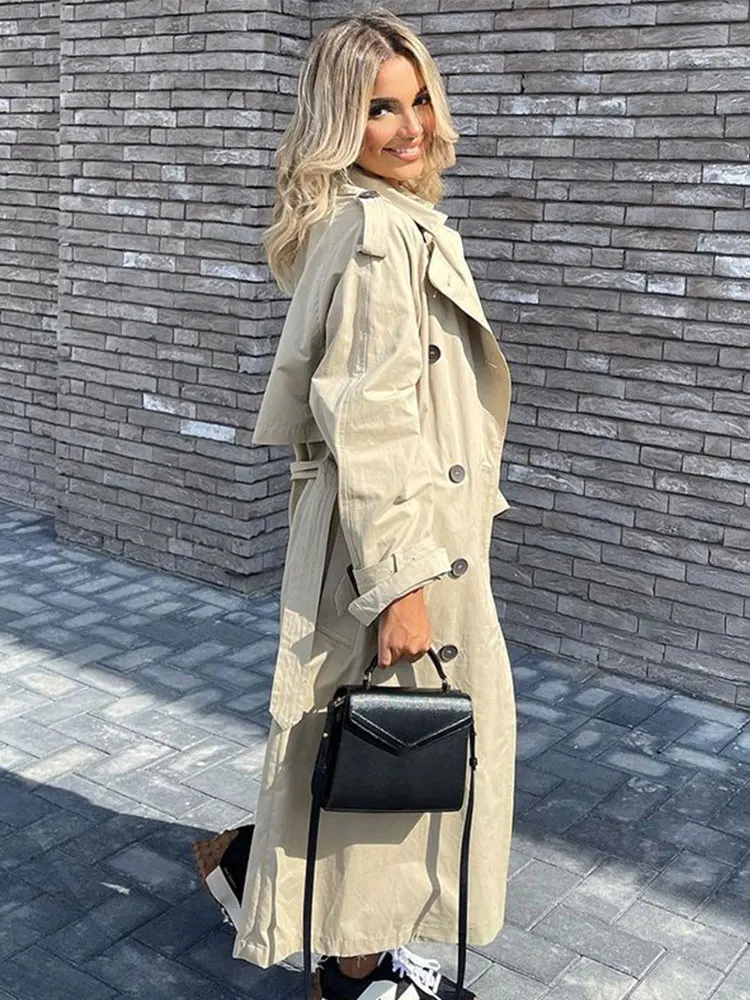 Women Tunic Sashes Overknee Trench Coat Jacket Female Double Breasted Oversize Trench Coat Winter Vintage Chic Casual Windbreake
Women Tunic Sashes Overknee Trench Coat Jacket Female Double Breasted Oversize Trench Coat Winter Vintage Chic Casual Windbreake