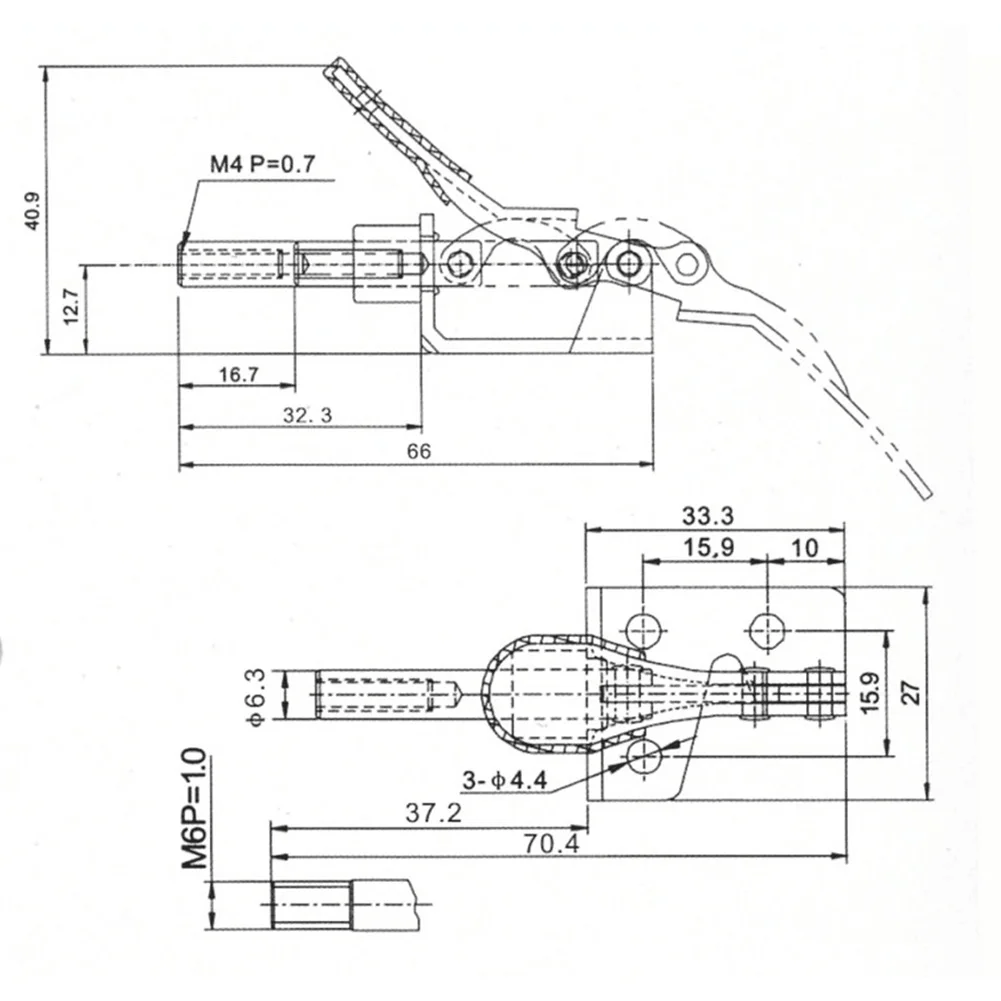 Galvanized Toggle Clamps Iron Quick Release Vertical Vertical Clamp 0.63\\\\\\\" 100 Lbs 5/8\\\\\\\" Plunger Travel GH-301AM
Galvanized Toggle Clamps Iron Quick Release Vertical Vertical Clamp 0.63\\\\\\\" 100 Lbs 5/8\\\\\\\" Plunger Travel GH-301AM
