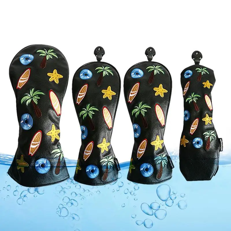 4 шт., Кожаные чехлы на голову для гольфа 
4 шт., Кожаные чехлы на голову для гольфа