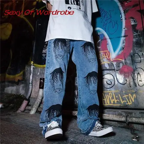 2022Korea Fashion Cool Jeans High Street Anime printed Straight Pants Hip-Hop Full Match Wide Legs Pants Floor Pants Harun Pants
2022Korea Fashion Cool Jeans High Street Anime printed Straight Pants Hip-Hop Full Match Wide Legs Pants Floor Pants Harun Pants