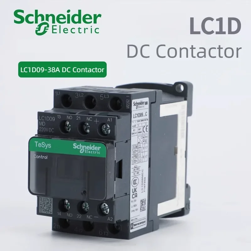 Контактор постоянного тока серии Schneider Electric LC1D для двигателя постоянного тока 24 В 48 В 110 В 220 В, совместимый с модельми BDC EDC FDC MDC LC1D09BDC
Контактор постоянного тока серии Schneider Electric LC1D для двигателя постоянного тока 24 В 48 В 110 В 220 В, совместимый с модельми BDC EDC FDC MDC LC1D09BDC
