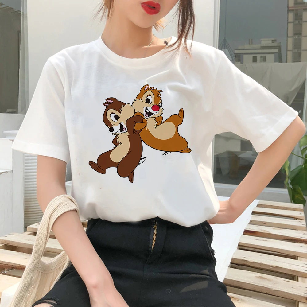 Lively Cute Chip Dale Print Women T Shirt Short Sleeve Best Friends Sister Shirt Summer Top Kawaii Harajuku Disney Clothes
Lively Cute Chip Dale Print Women T Shirt Short Sleeve Best Friends Sister Shirt Summer Top Kawaii Harajuku Disney Clothes
