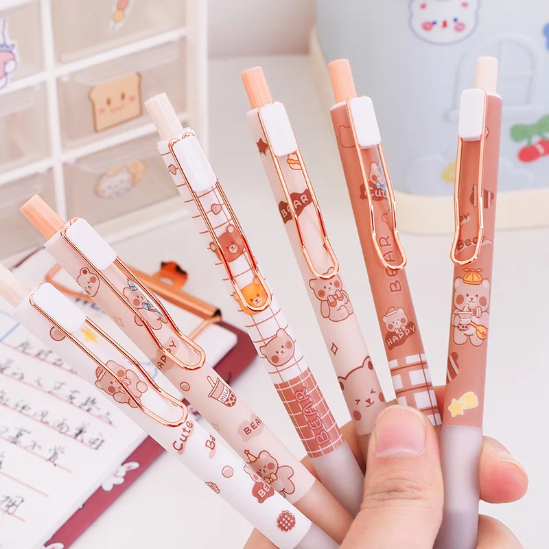 2/4pcs Kawaii Cartoon Bear Gel Pens Cute Mechanical Neutral Pens Korean Stationery Writing Tool Back To School Office Supplies
2/4pcs Kawaii Cartoon Bear Gel Pens Cute Mechanical Neutral Pens Korean Stationery Writing Tool Back To School Office Supplies