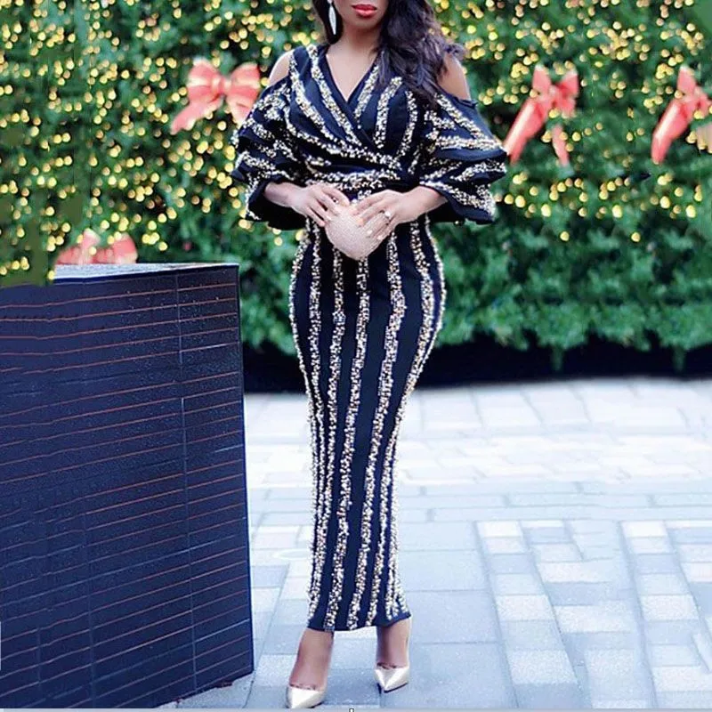 BAZIIINGAAA Elegant Evening Dress 2022 New V-neck Half-sleeve Striped Sequin And Floor Dress Formal Evening Robe De Soirée Femme
BAZIIINGAAA Elegant Evening Dress 2022 New V-neck Half-sleeve Striped Sequin And Floor Dress Formal Evening Robe De Soirée Femme