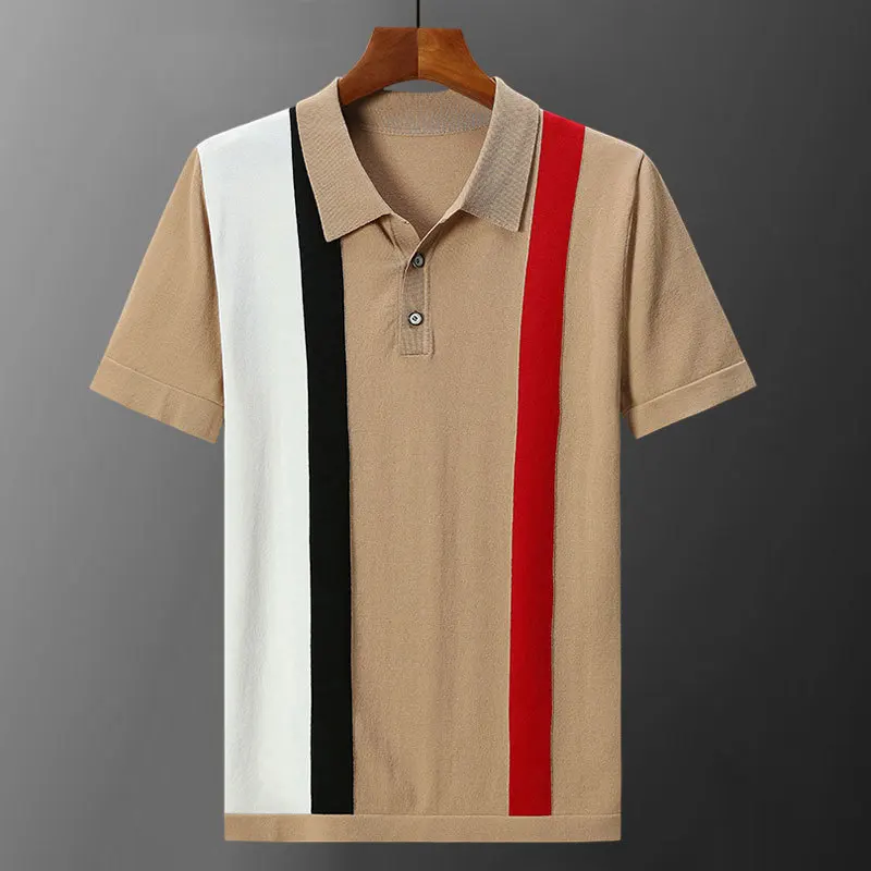 Summer Korean Social Polo Camisa Hombre Short Sleeve Men Polo Shirt Mode Homme Paneled Color Contrast Striped Knitted Polo Shirt
Summer Korean Social Polo Camisa Hombre Short Sleeve Men Polo Shirt Mode Homme Paneled Color Contrast Striped Knitted Polo Shirt
