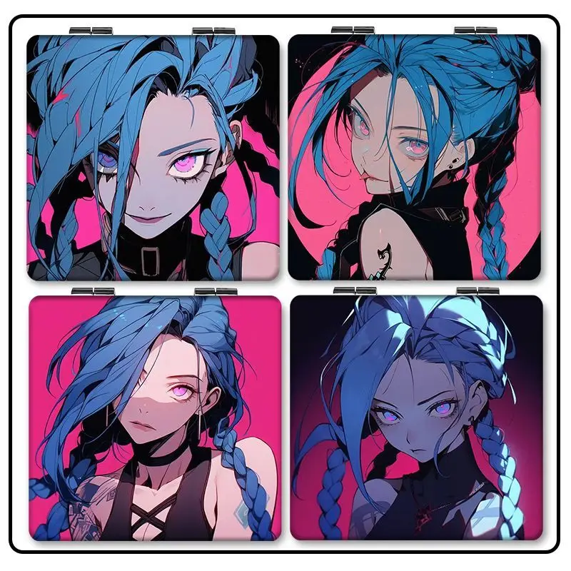 League of Legends Game Periphery Makeup Mirror Cartoon Anime Character Jinx Double Sided Portable Fold Mirrort Gifts for Friends
League of Legends Game Periphery Makeup Mirror Cartoon Anime Character Jinx Double Sided Portable Fold Mirrort Gifts for Friends