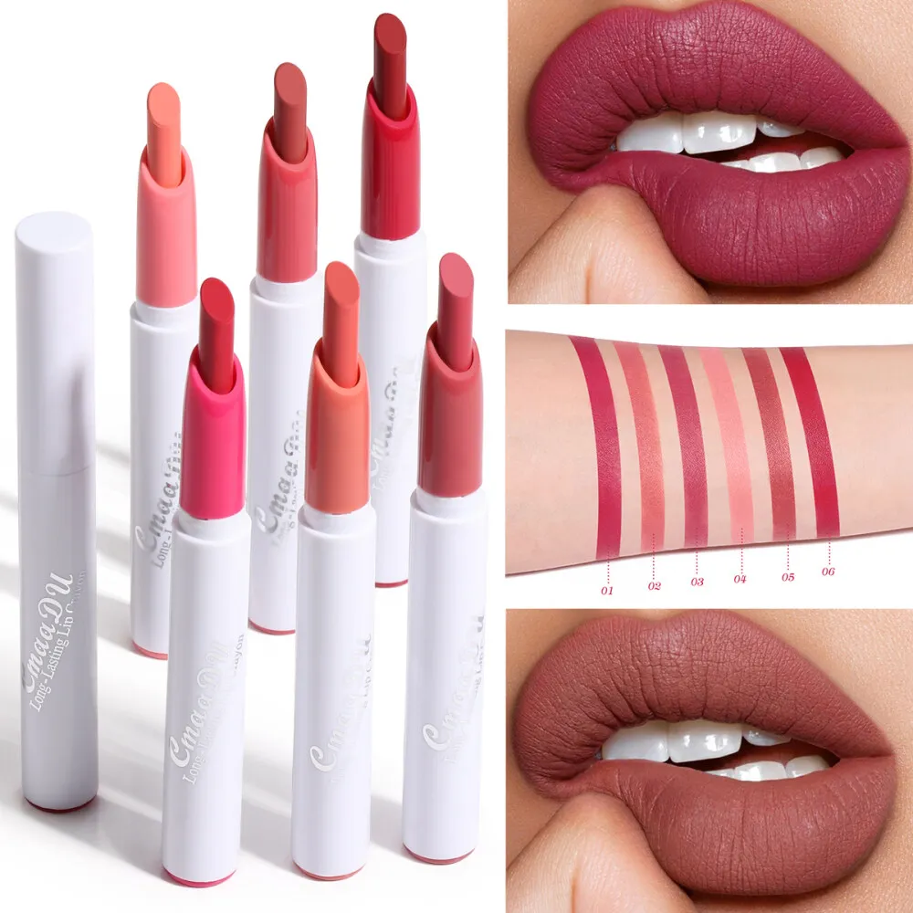 1PC Matte Moisturizing Waterproof Lipstick Pen Not Easy To Discolor Matte Lipstick 6 Color Long-lasting 
1PC Matte Moisturizing Waterproof Lipstick Pen Not Easy To Discolor Matte Lipstick 6 Color Long-lasting